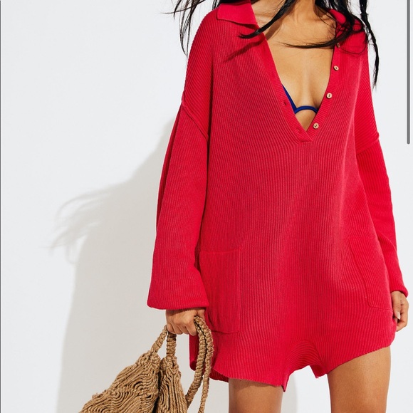 Free People Pants - Free People Picnic Sweater Romper Size Small
